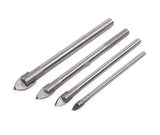Boorset 4 dlg glas 3 - 5 -6 - 8 mm
