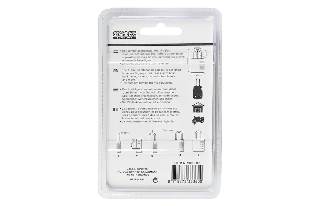 Combination padlock 40 mm