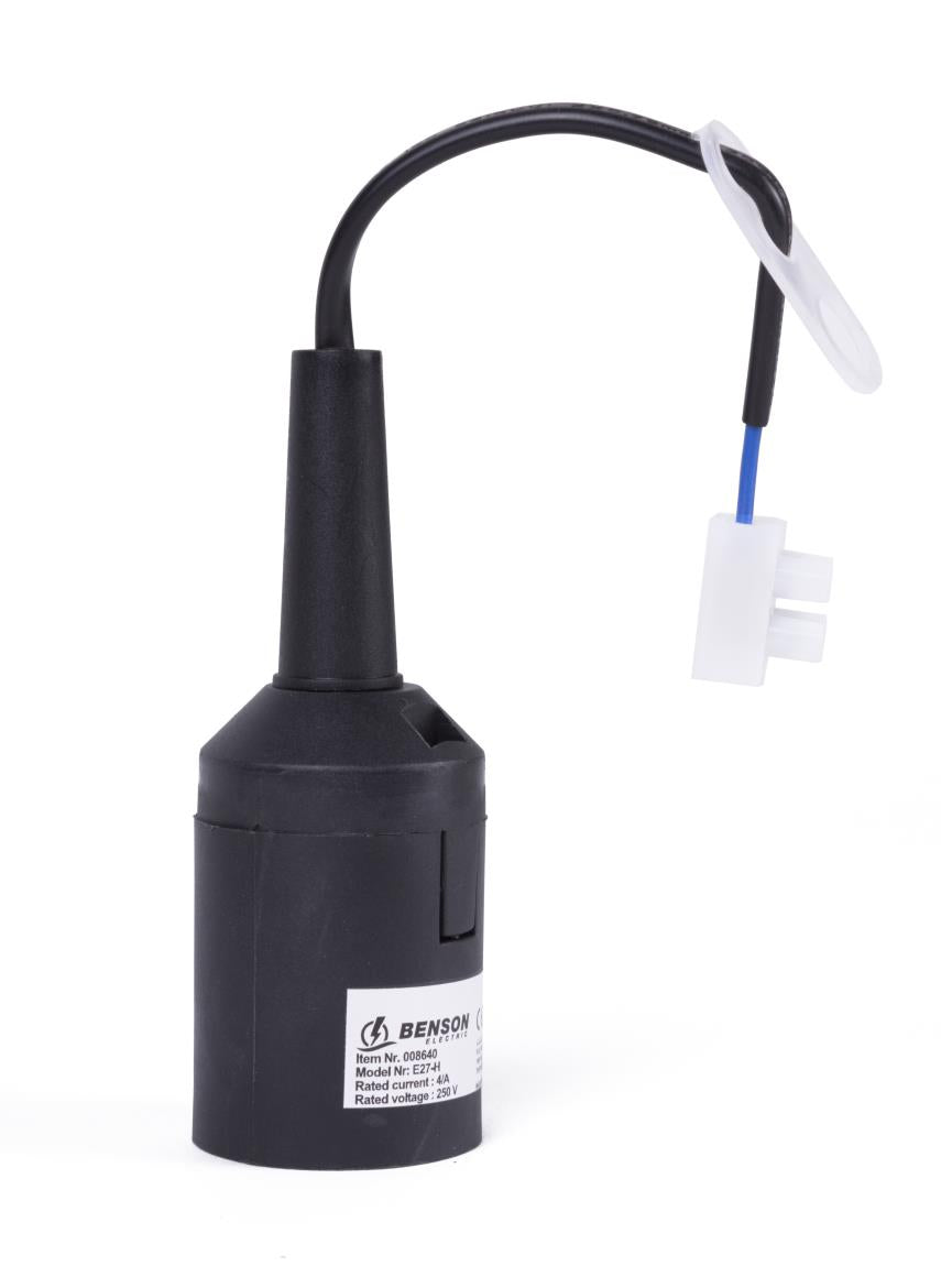 Lamp holder removable E27 black