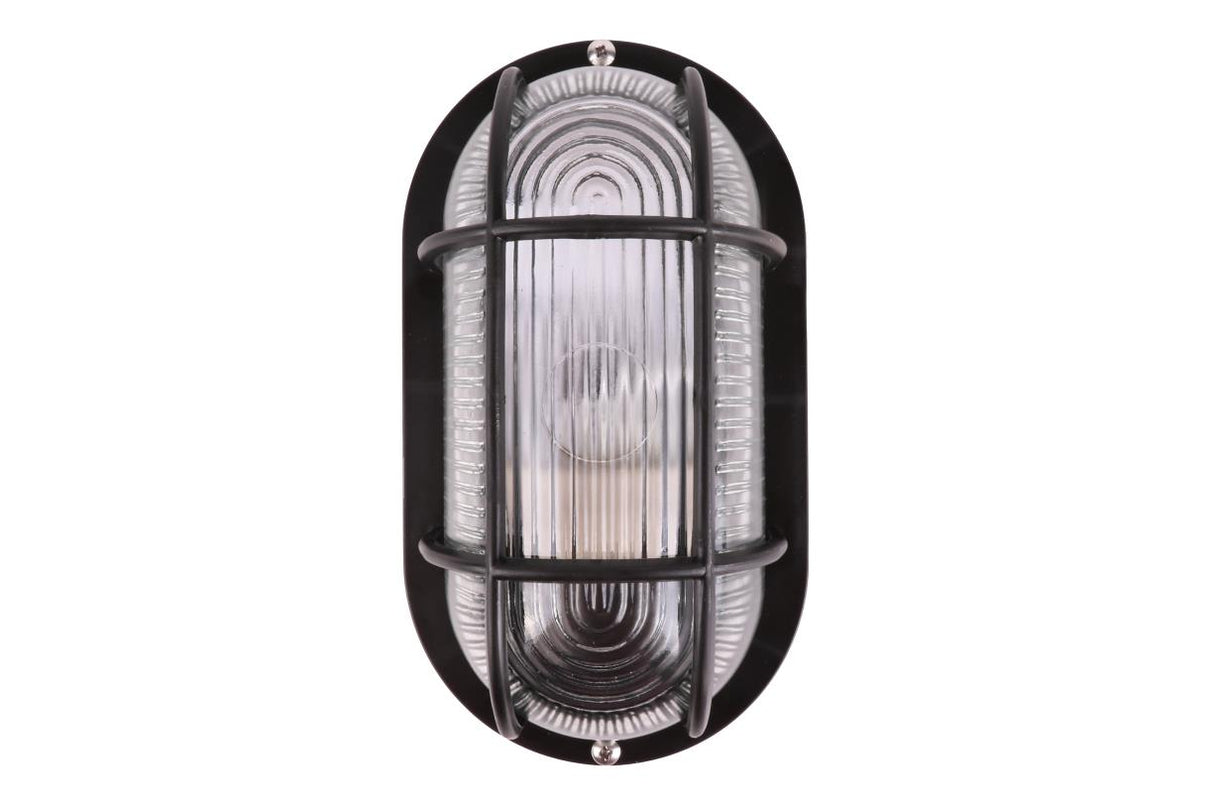 Bulleye lamp ovaal zwart