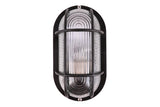 Bulleye lamp ovaal zwart