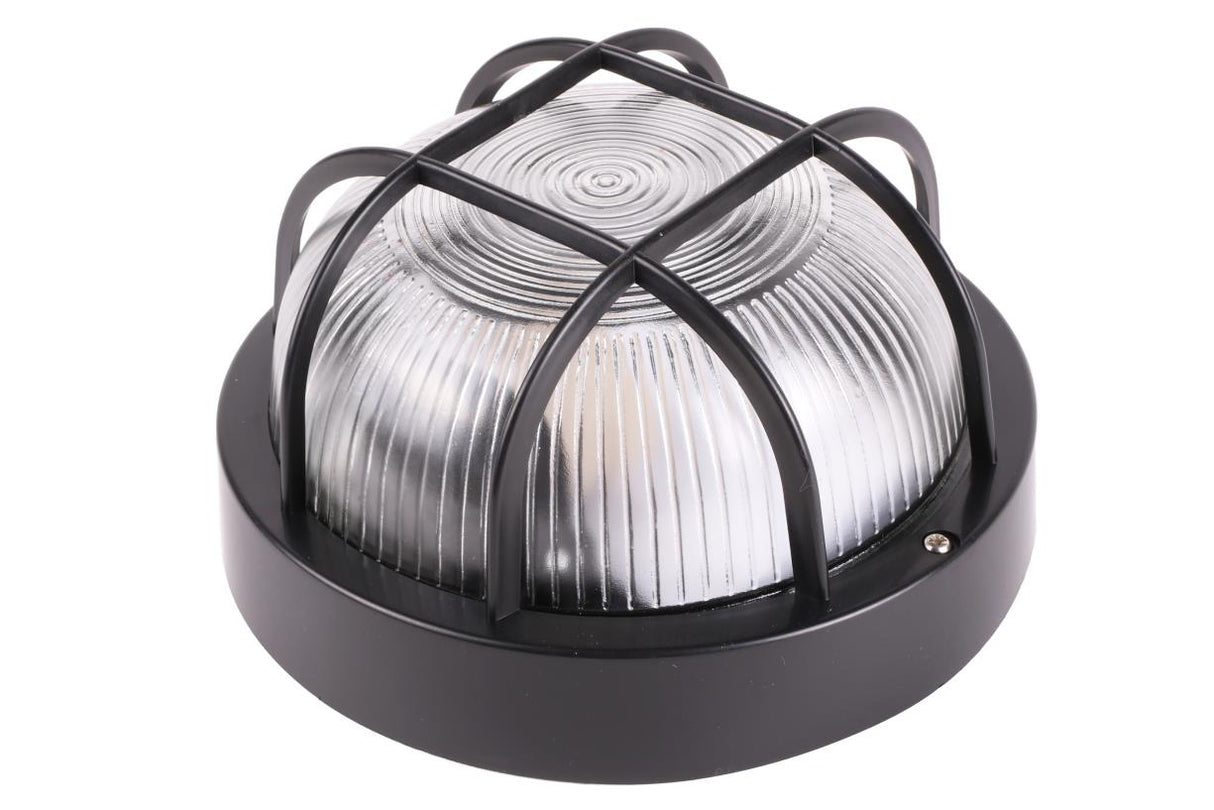Bulleye lamp rond zwart