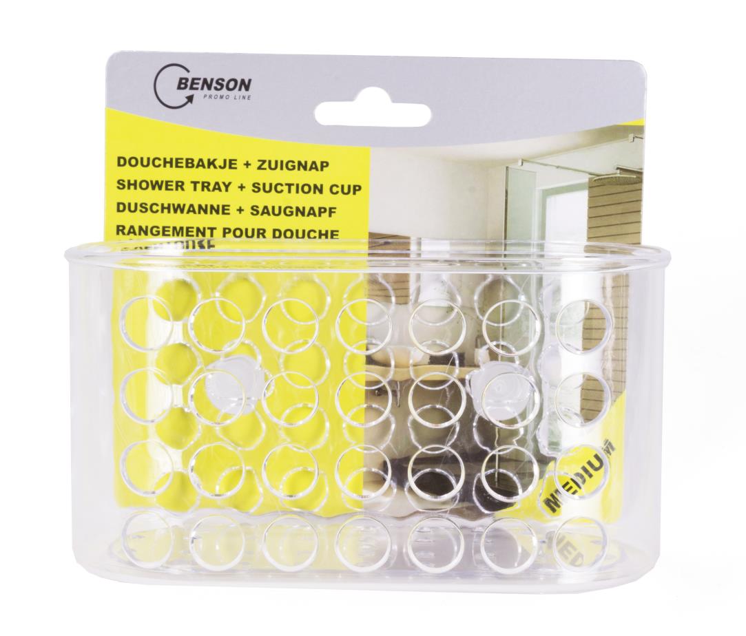 Shower tray + suction cup size M transparent
