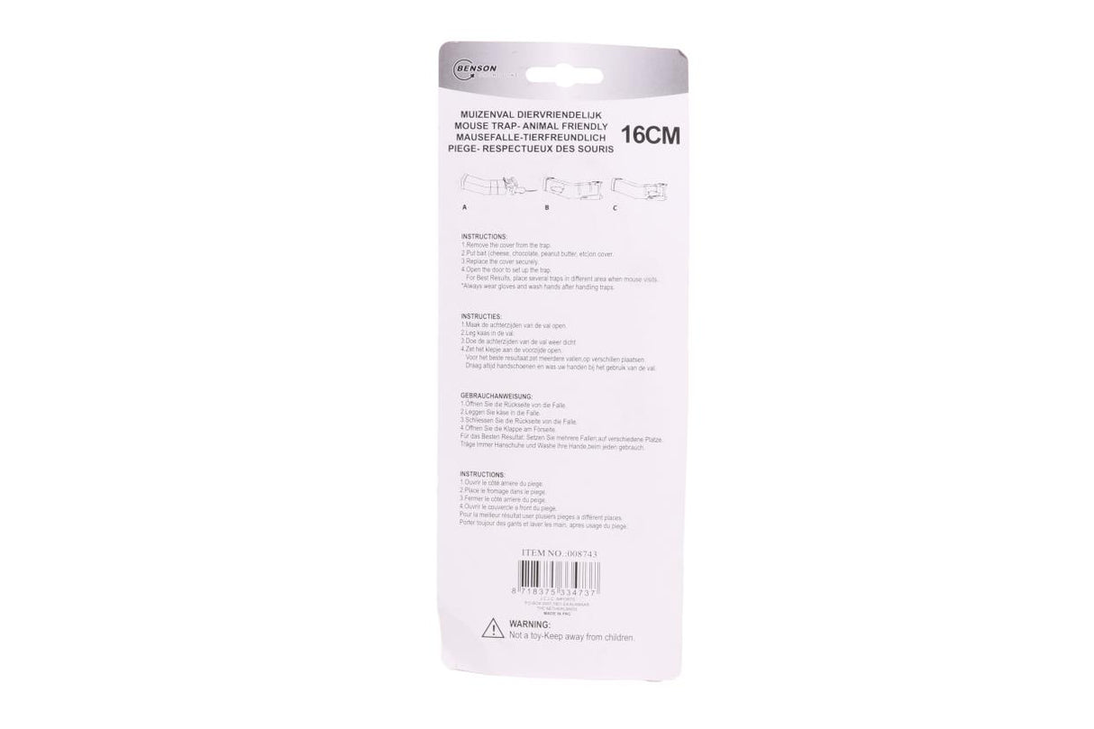 Mausefalle tierfreundlich 16 cm