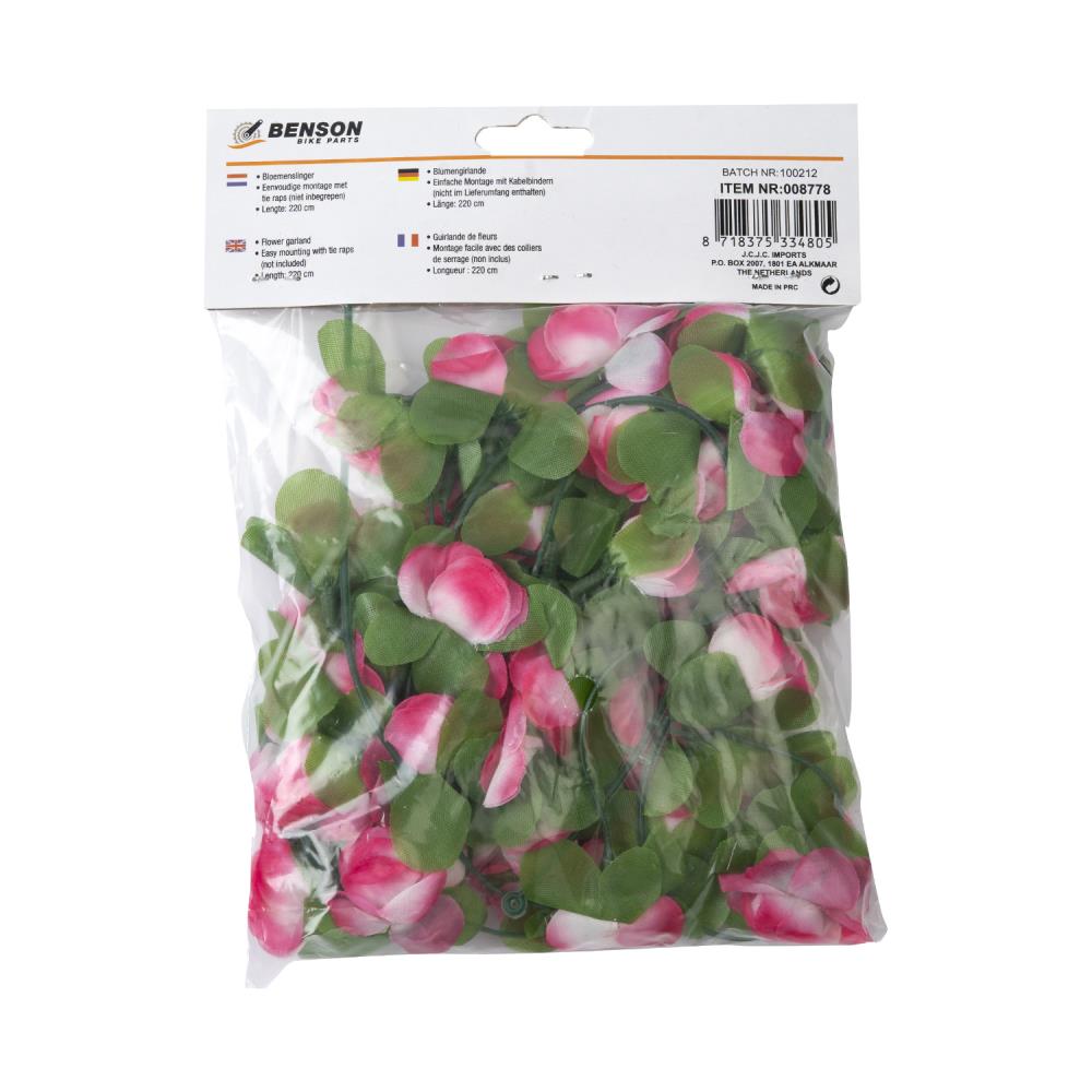 Guirlande de fleurs à vélo 220 cm mix