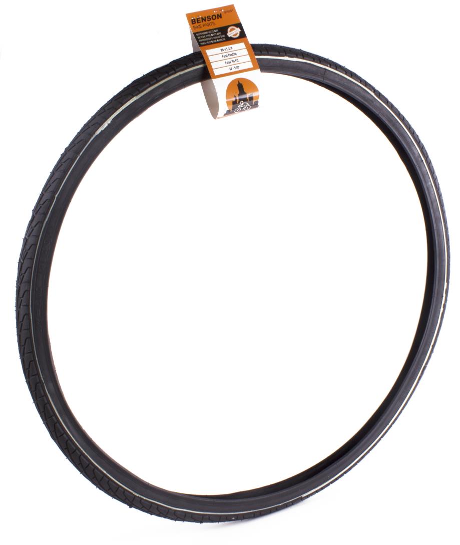 Pneu velo 26 x 1 3/8 ligne blanche