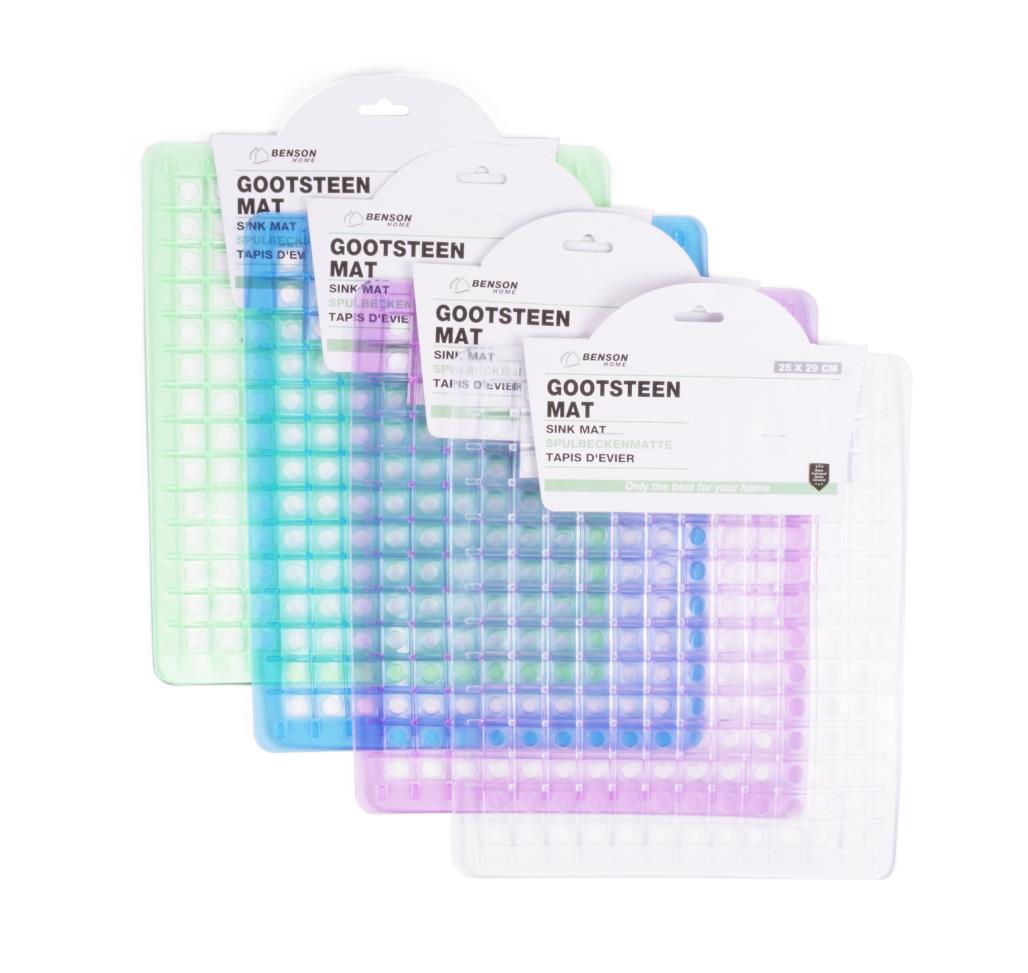 Sink mat transparent square mix