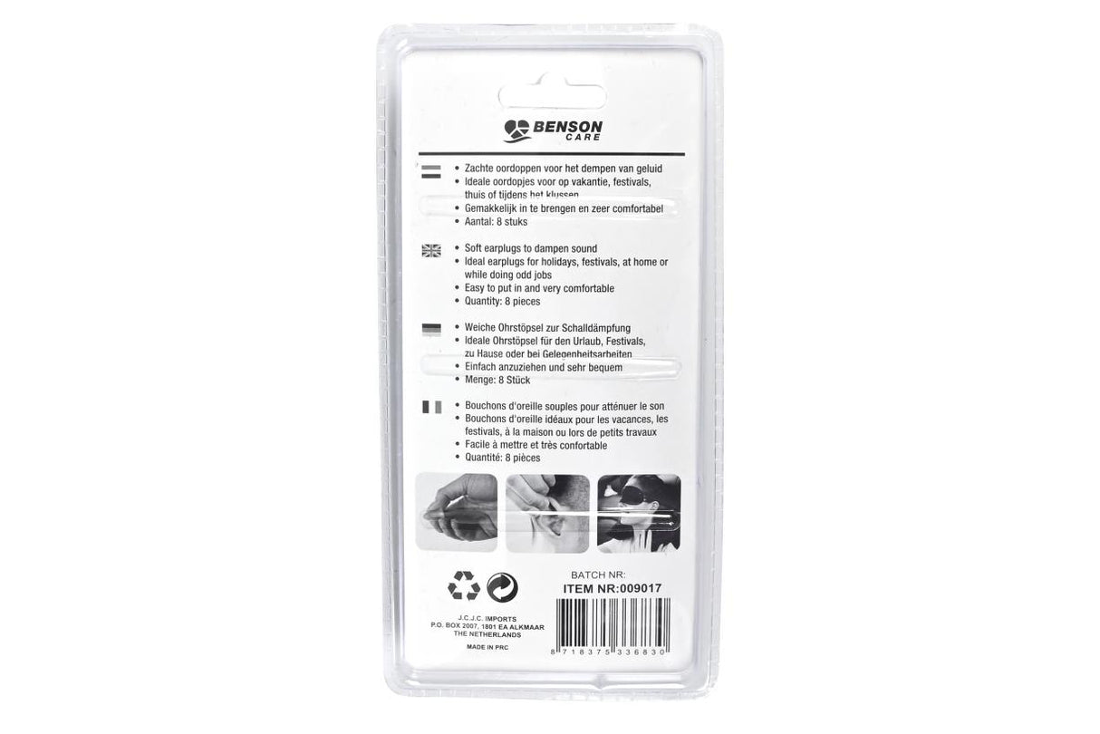 Bouchons d'oreille 8 pcs