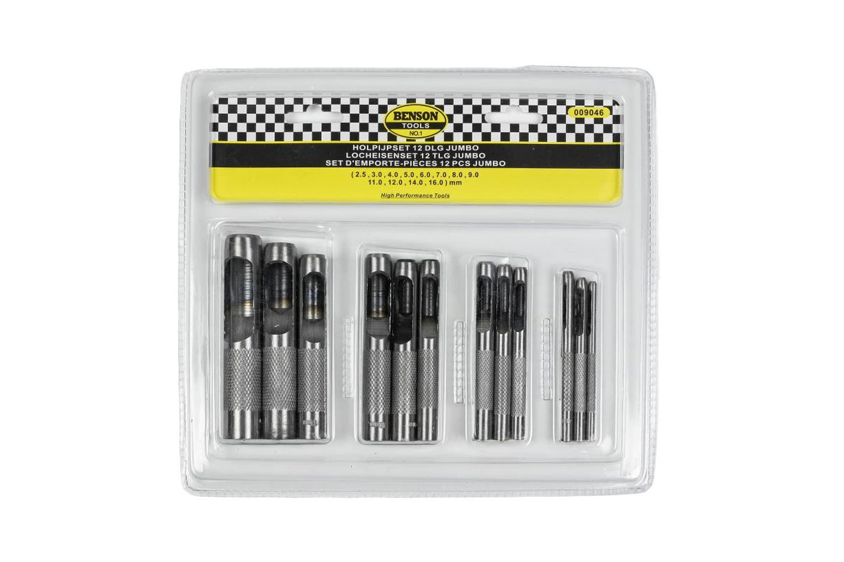 Hollow punch set 12 pcs jumbo