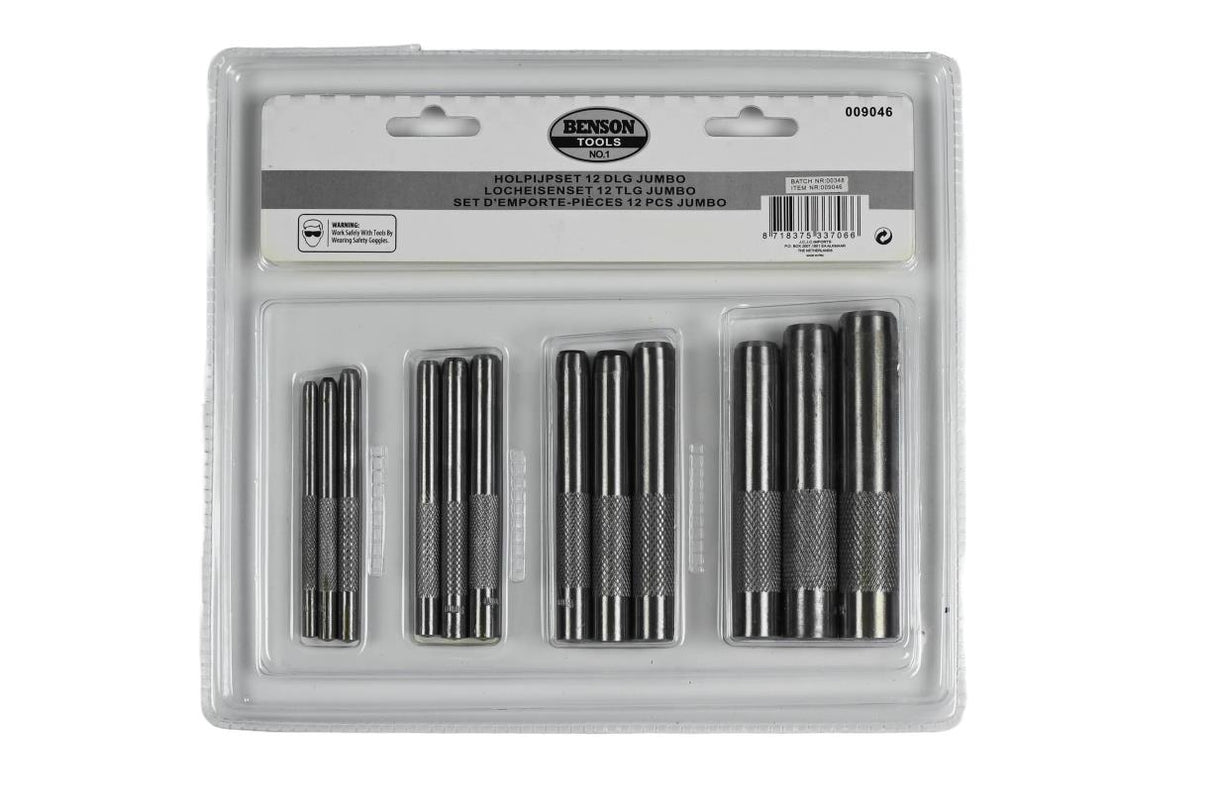Hollow punch set 12 pcs jumbo