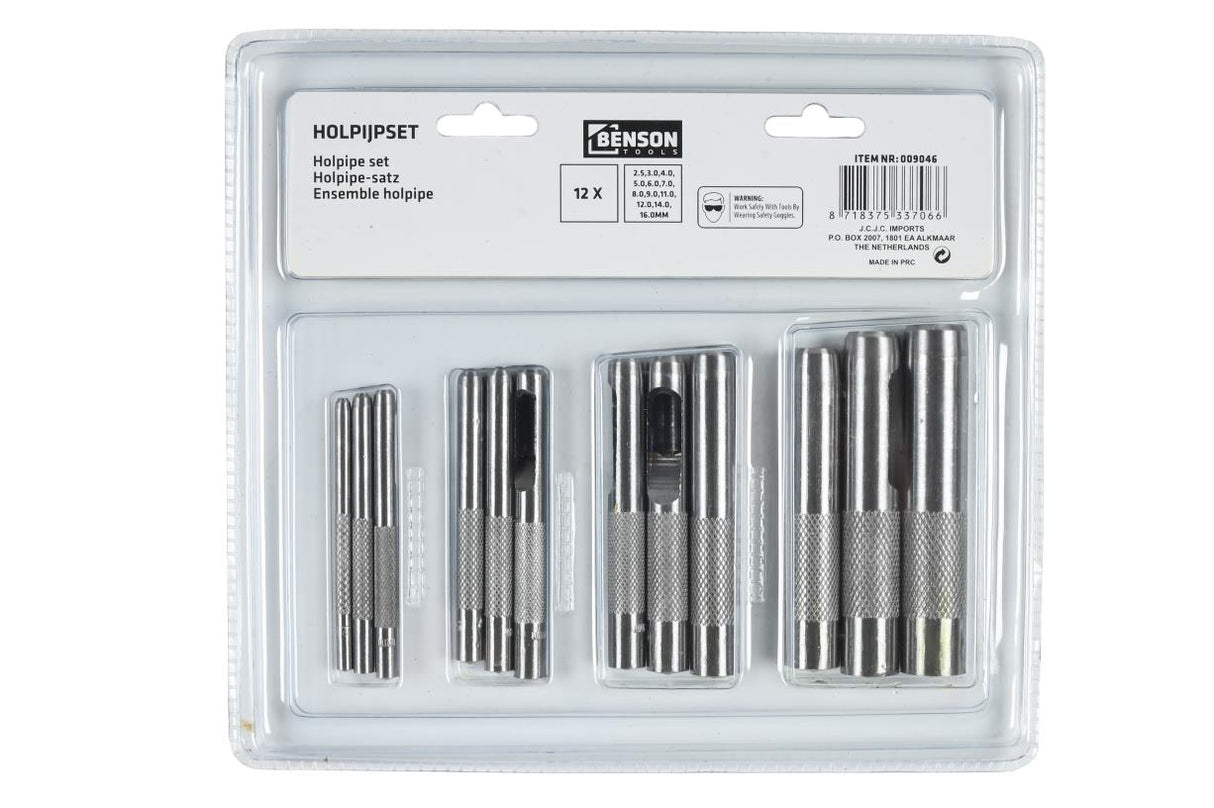 Hollow punch set 12 pcs jumbo