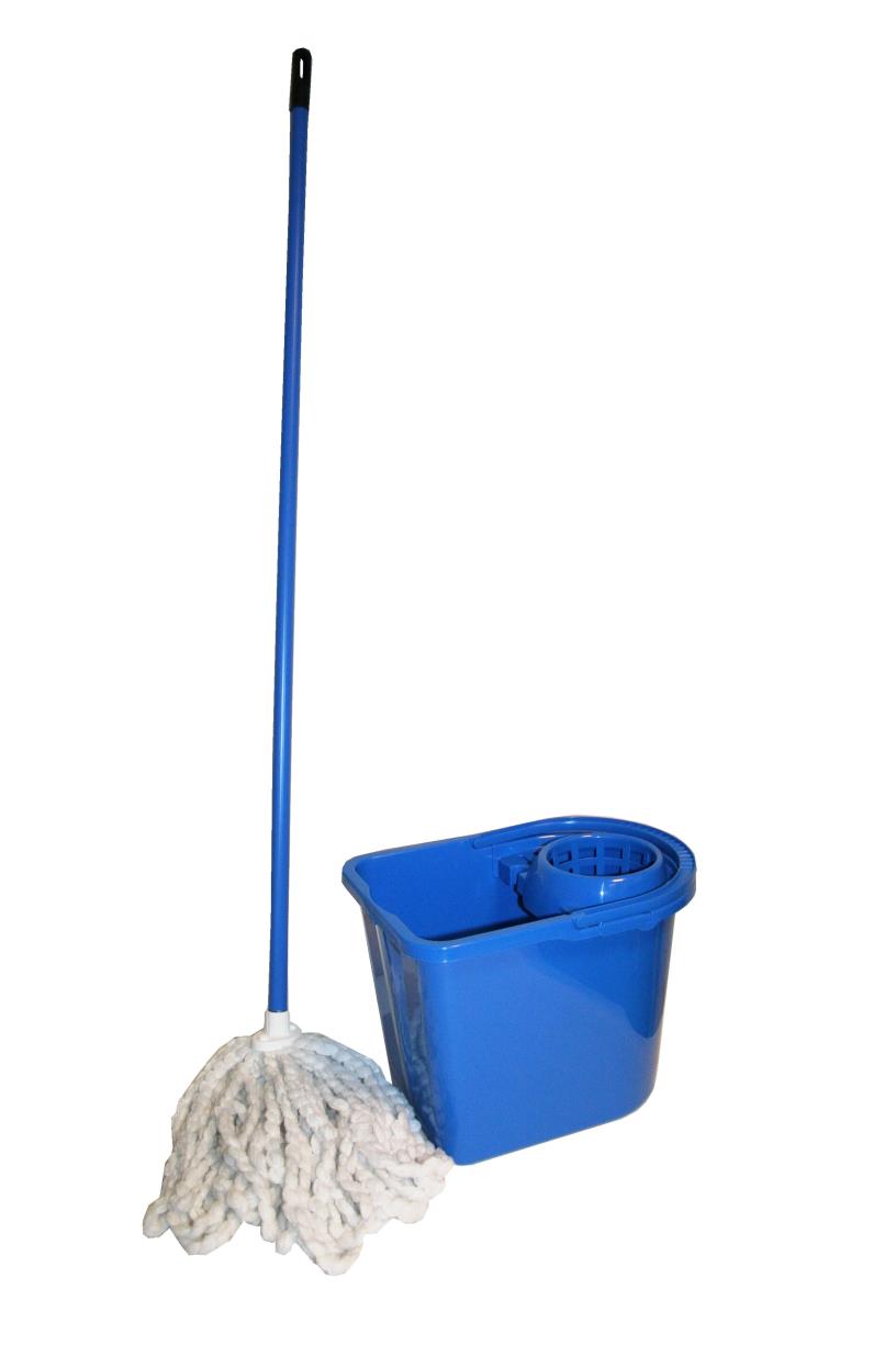 Set balai à franges + seau 15 ltr