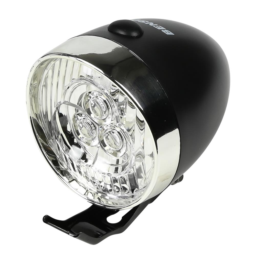 Phare vélo 3 LED noir