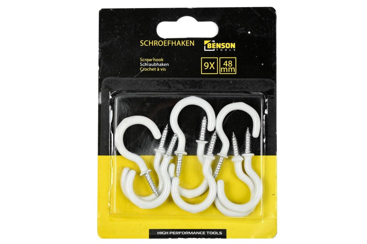 Screw hook 48 mm 9 pcs