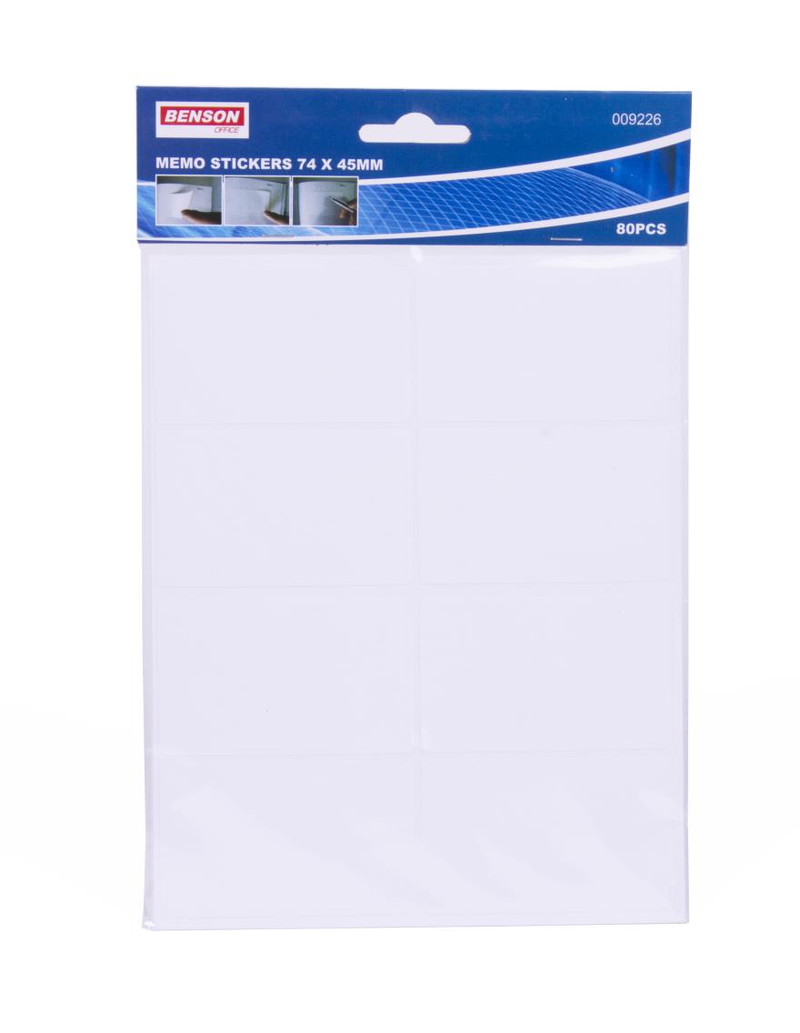 Memo stickers 74 x 45 mm 80 pcs
