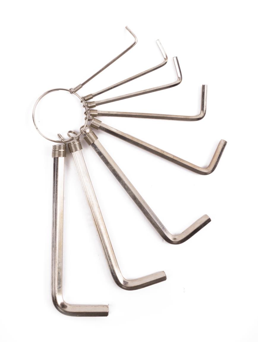 Hex key wrench set 8 pcs ring 1.5-6.0 mm
