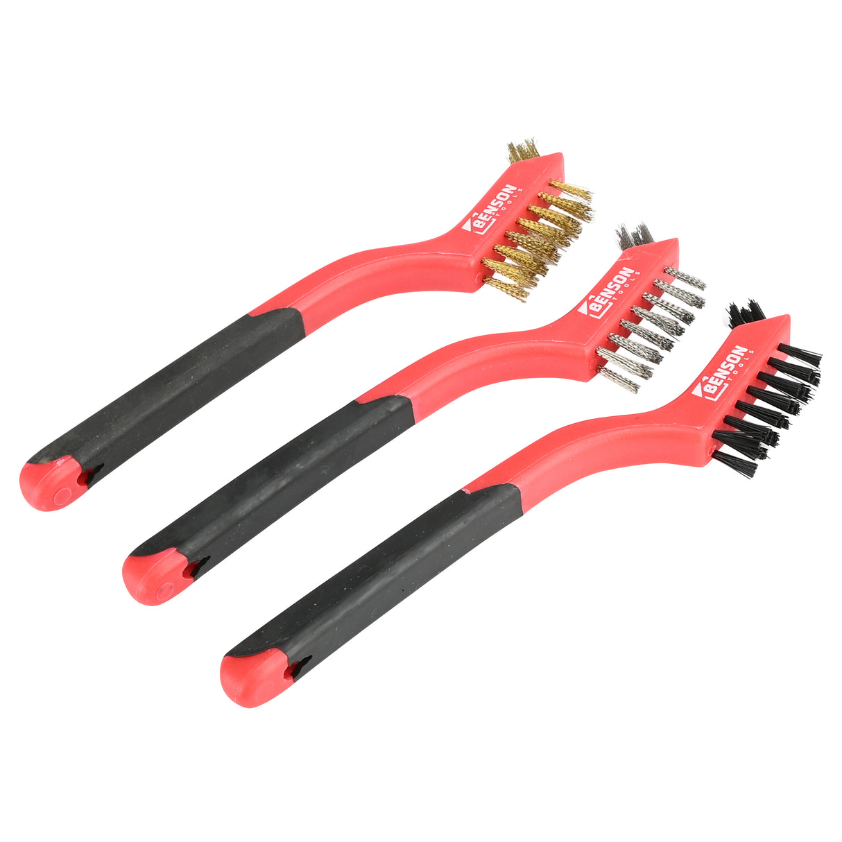 Brush set 3 pcs nylon, ss, brash