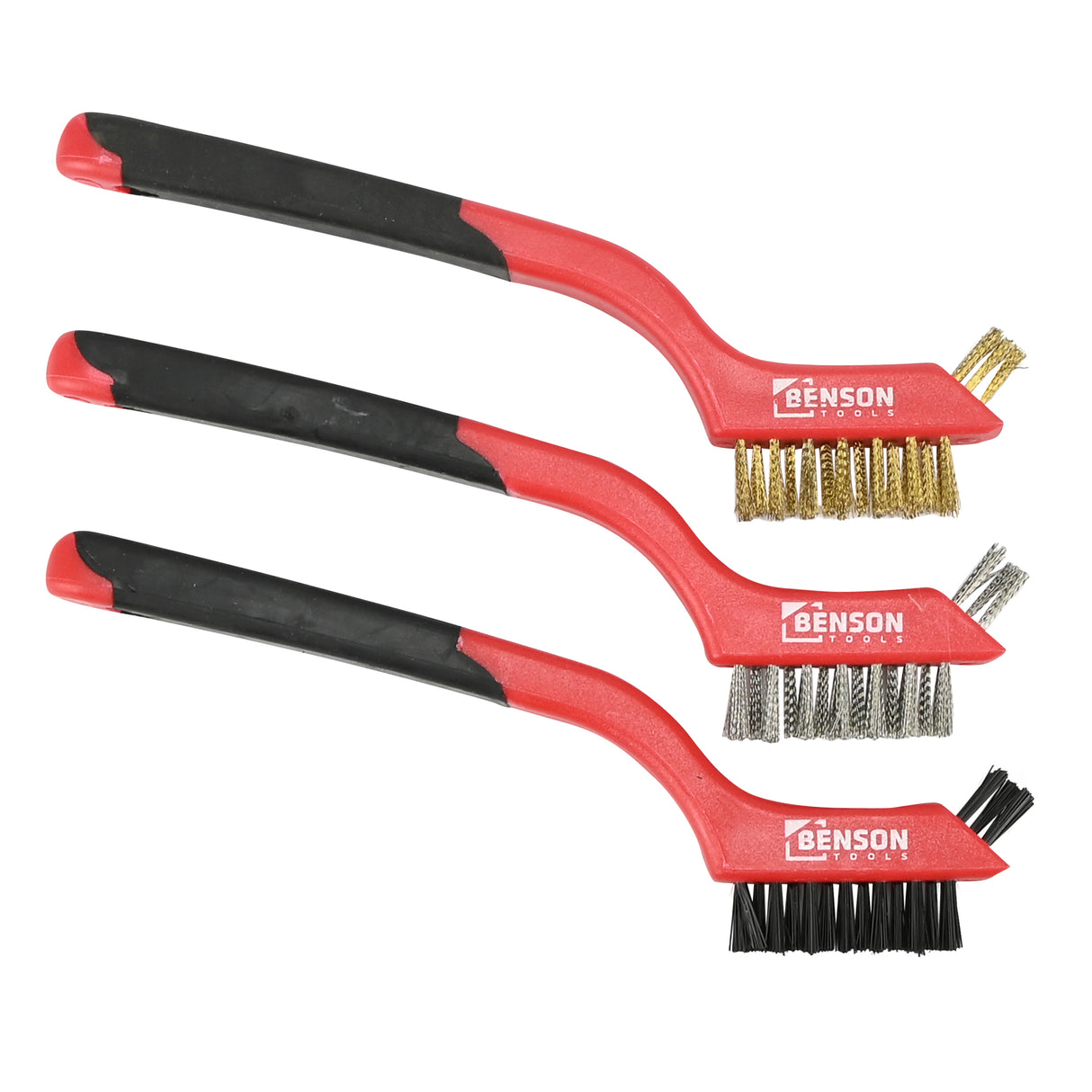 Brush set 3 pcs nylon, ss, brash