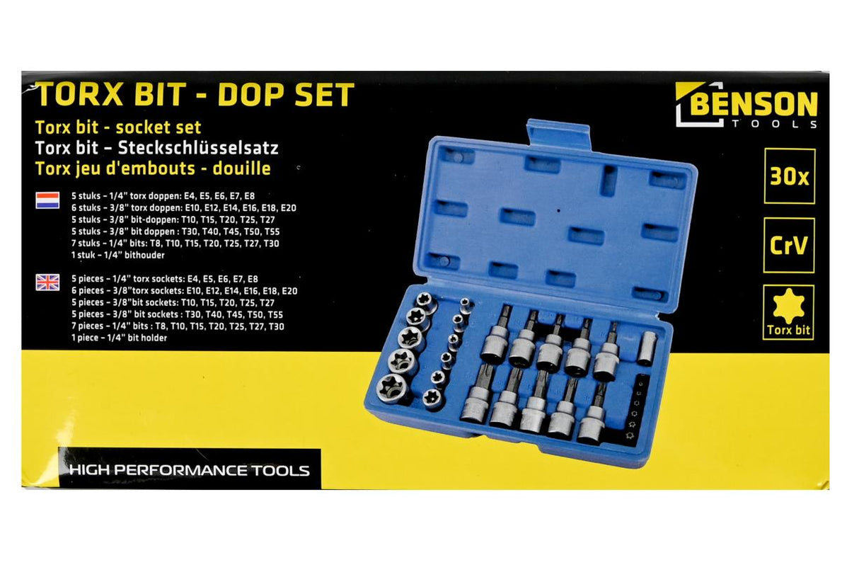 Torx bit - socket set 30 pcs Cr-V