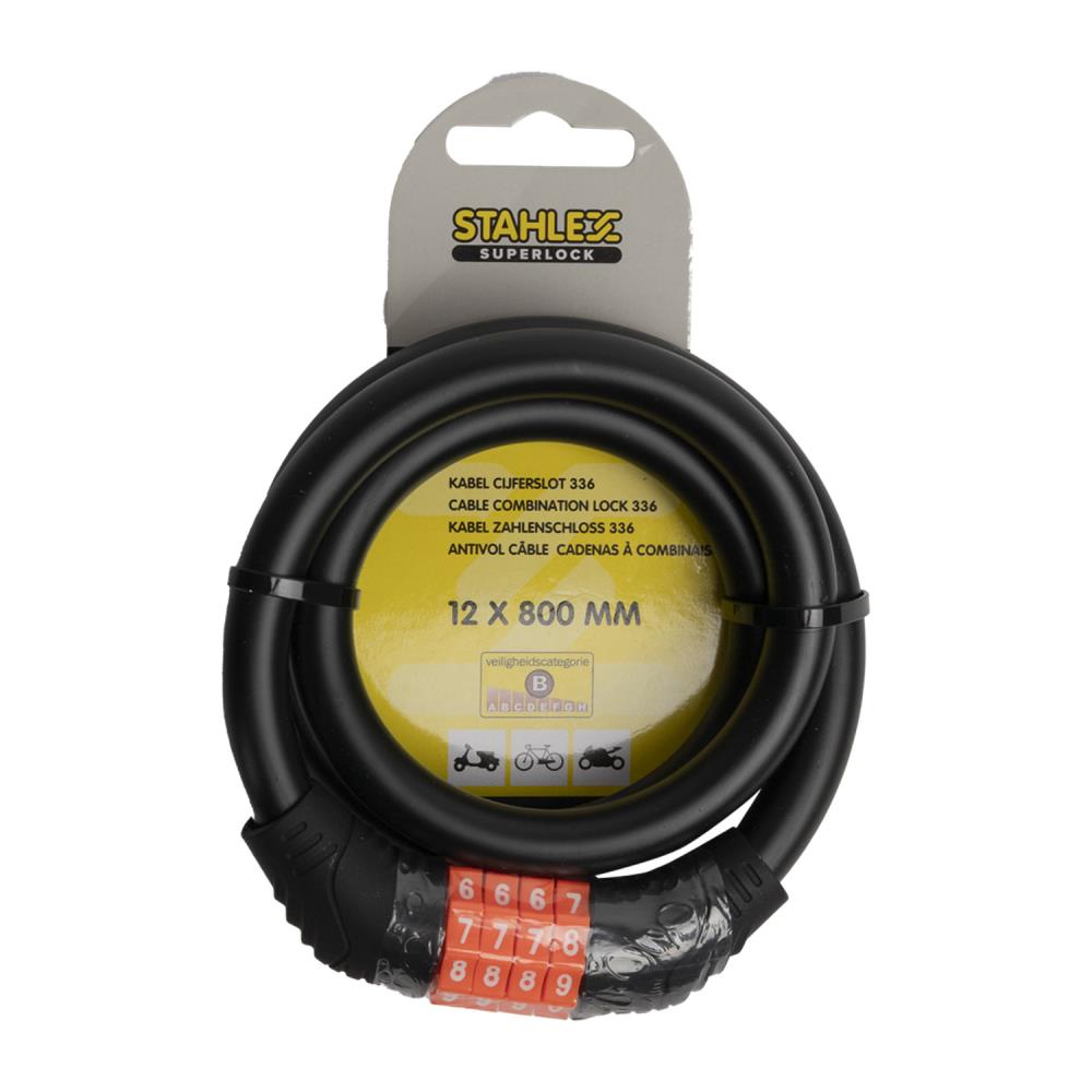 Cable- combination lock 336 12 x 800 mm