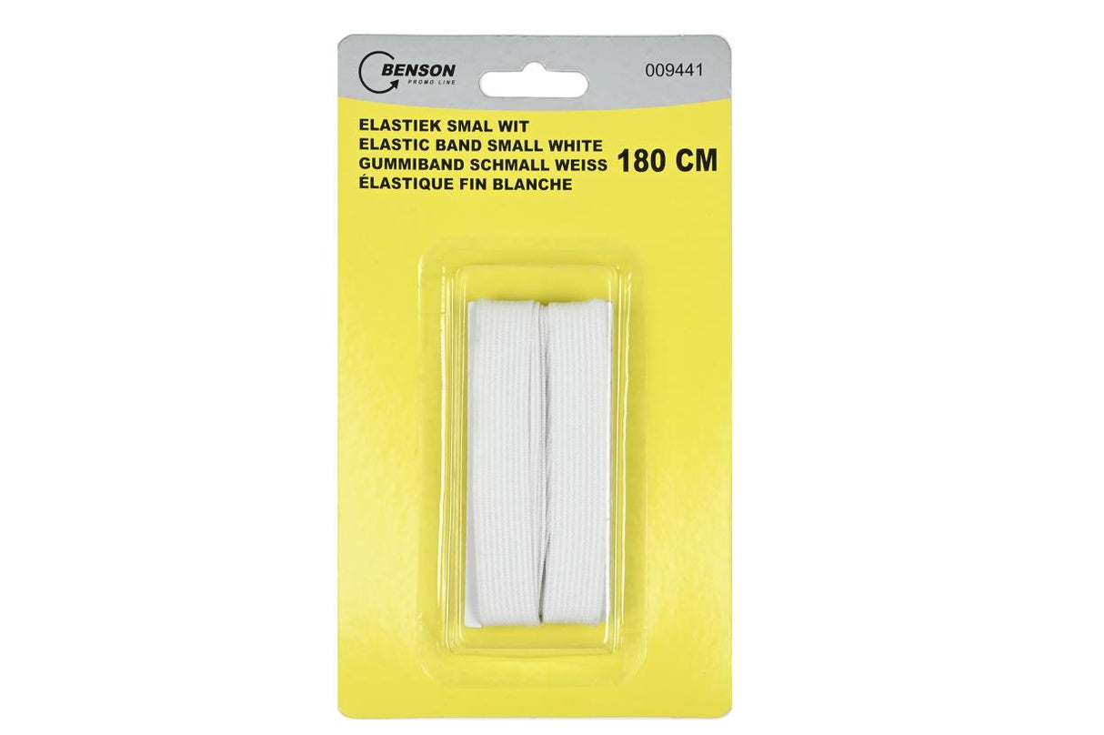 Elastic band small 180 cm white