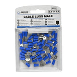 Cable lug 50 pcs male flat / 2.5=>6.3 blue