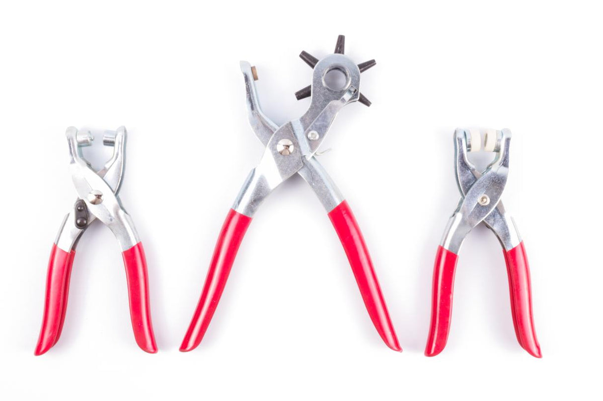 Punch pliers set 3 pcs + accessoires