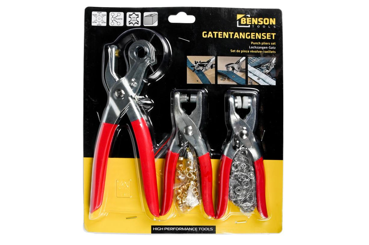 Punch pliers set 3 pcs + accessoires