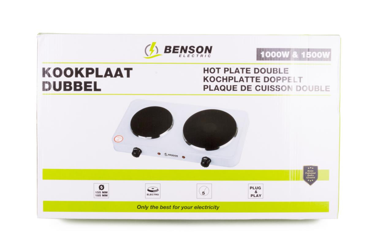 Plaque de cuisson blanc electric double blanc 1000/1500W