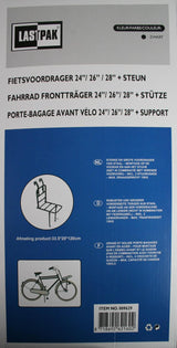 Porte-bagage avant vélo 24"/ 28" + support noir