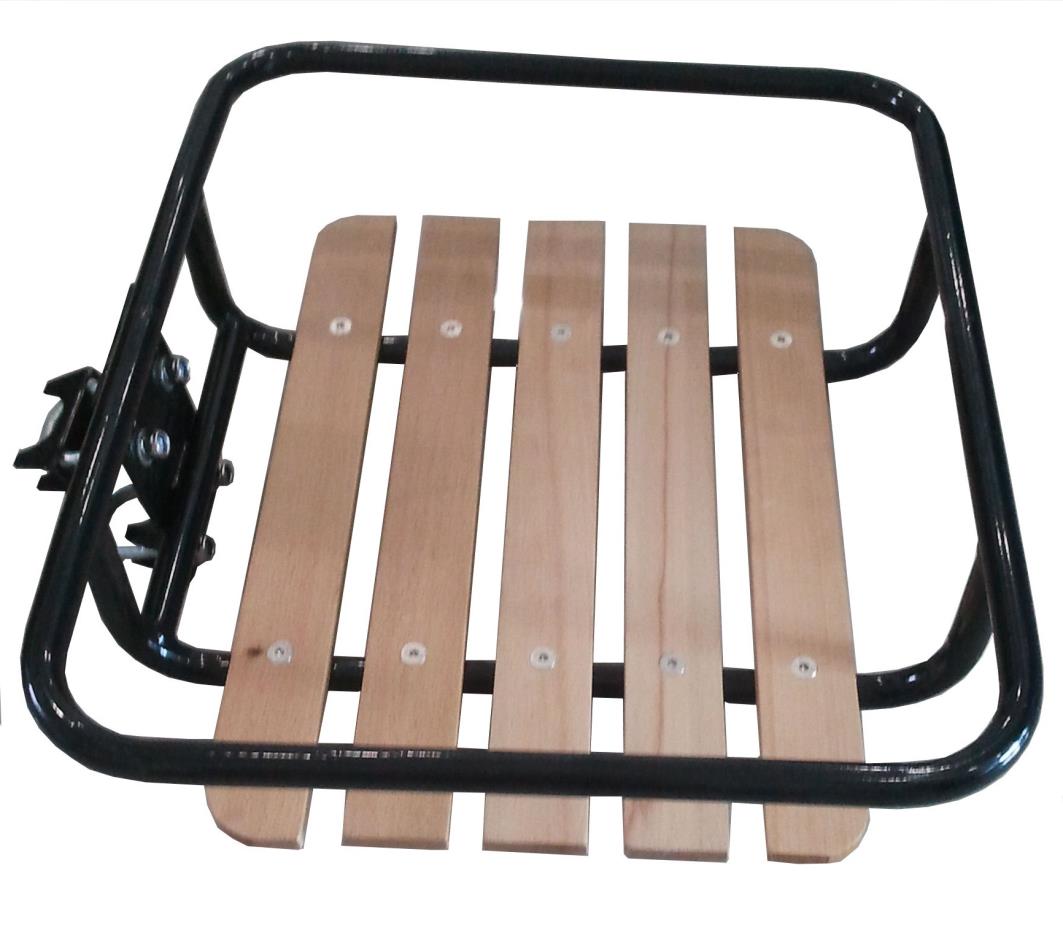 Porte-bagage avant-vélo 24"/ 28" + bois noir