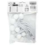 Élastique avec bille blanc 12 pcs +/- 17 cm
