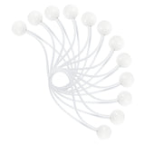 Élastique avec bille blanc 12 pcs +/- 17 cm
