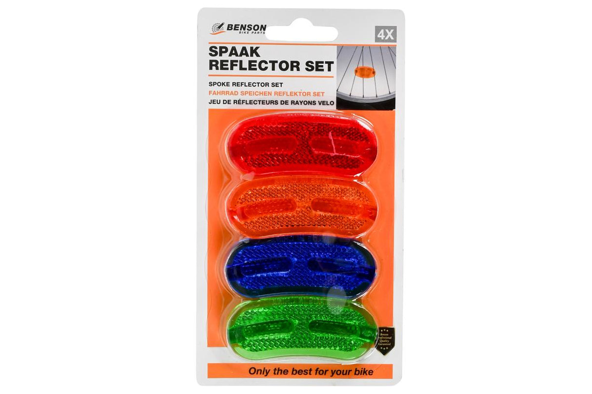 Spoke reflector set oval 4 pcs