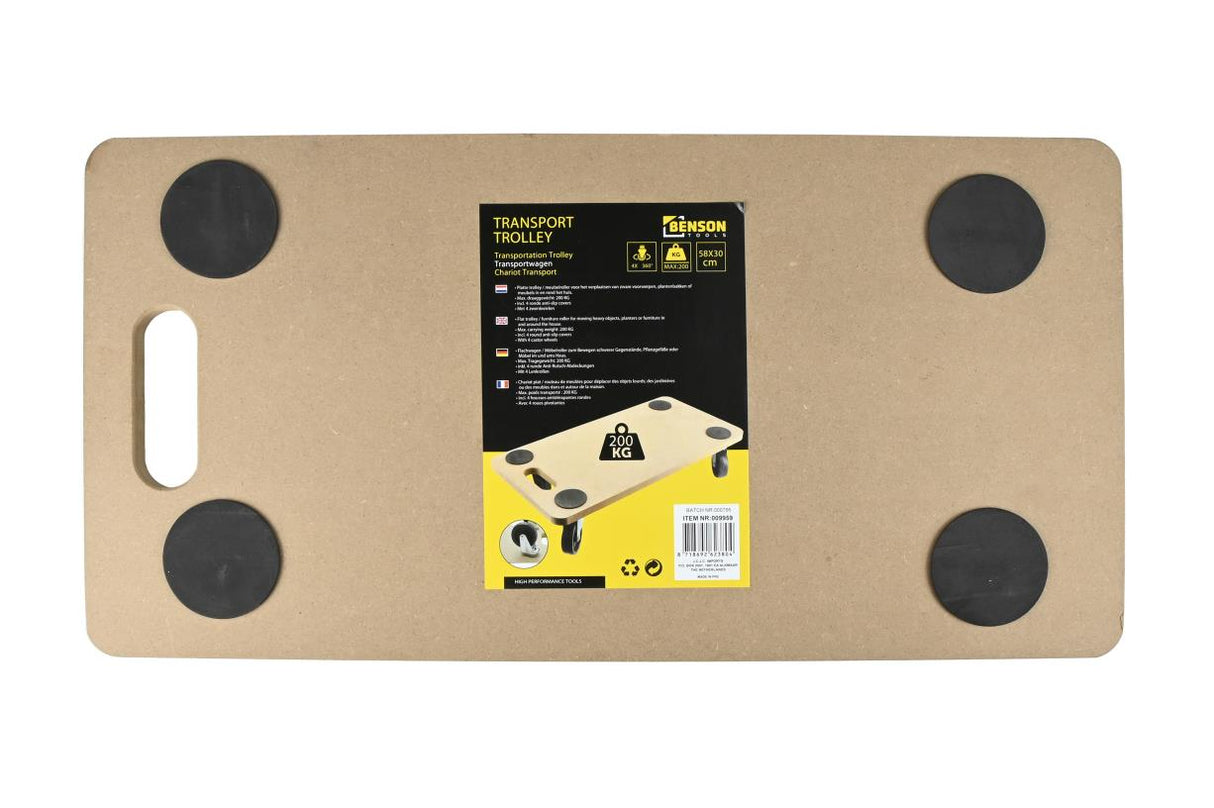 Transport trolley 58 x 30 cm 200 kg
