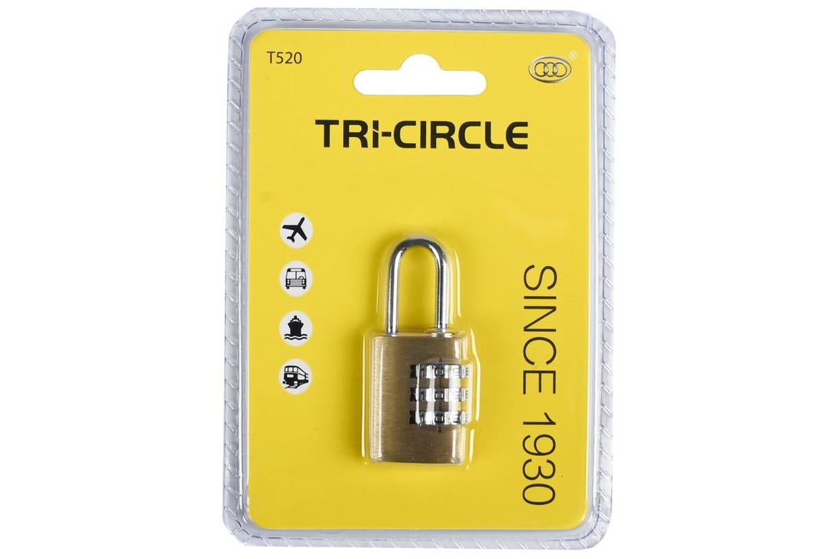 Tri-circle padlock combination lock 20 mm bc