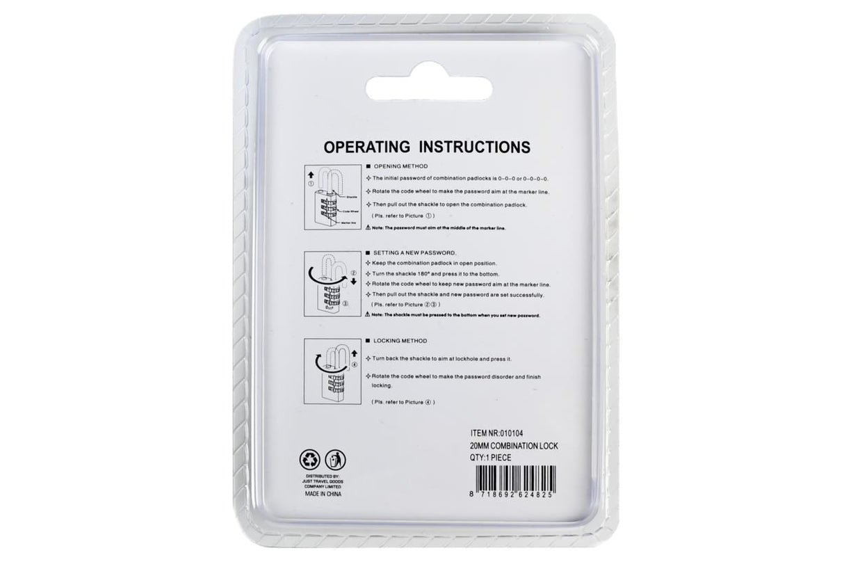 Tri-circle padlock combination lock 20 mm bc