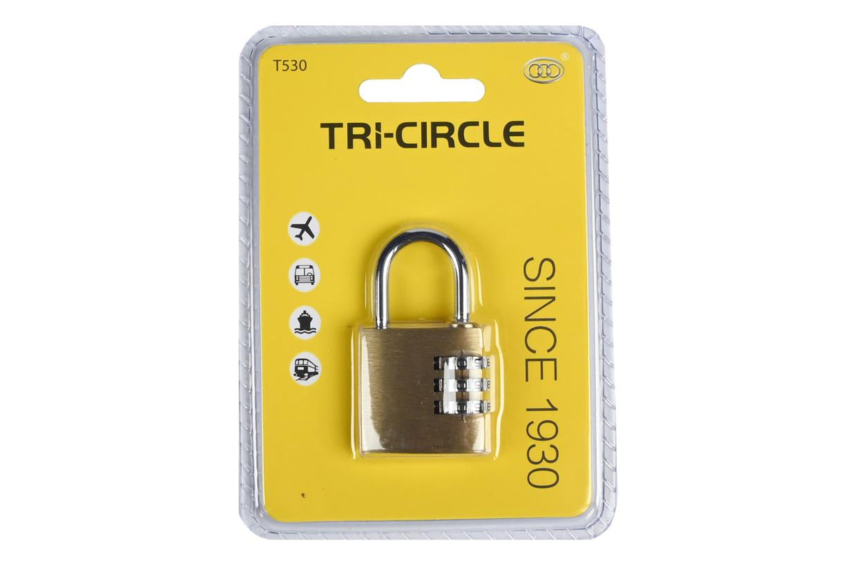 Tri-circle padlock combination lock 30 mm bc