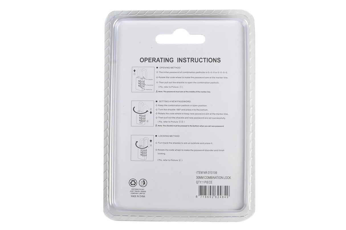 Tri-circle padlock combination lock 30 mm bc