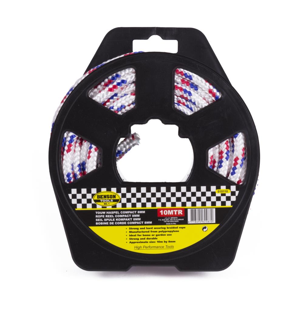 Rope reel compact 8 mm x 10 m