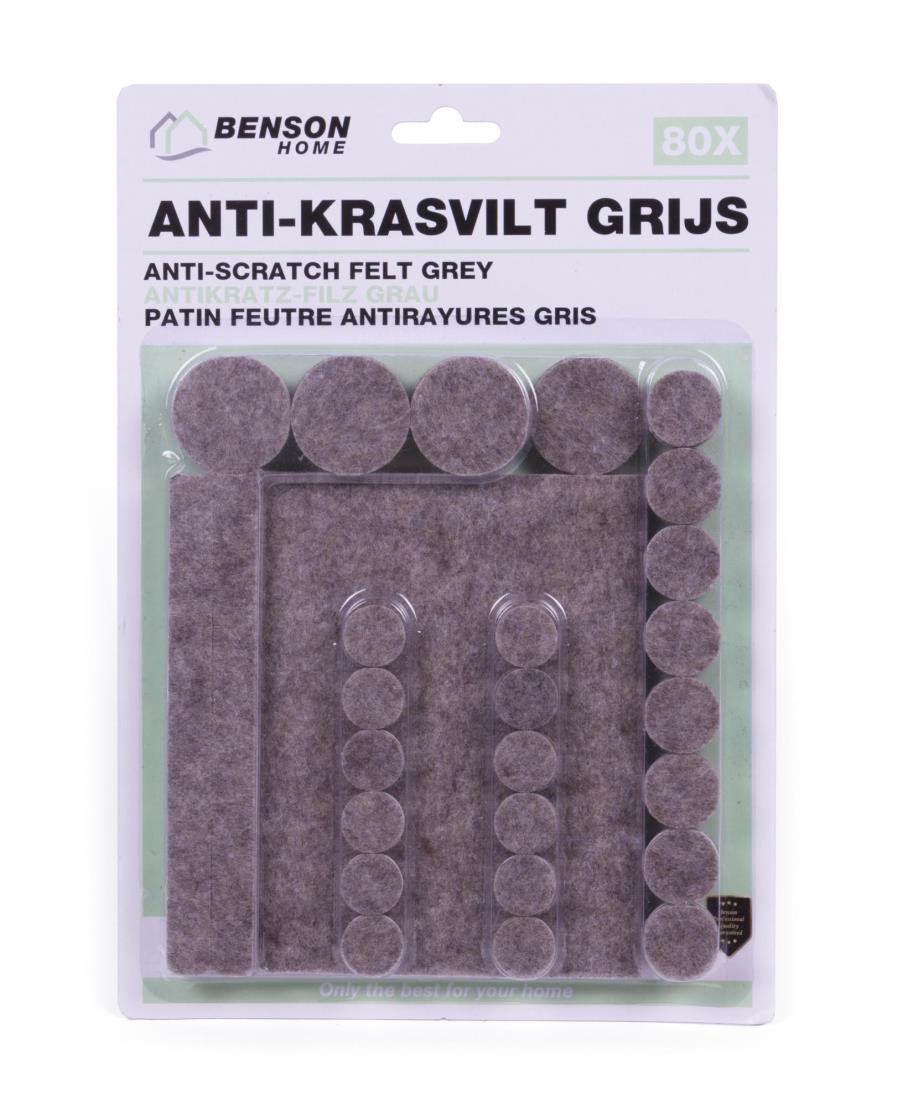 Antikrasvilt set 80 dlg grijs