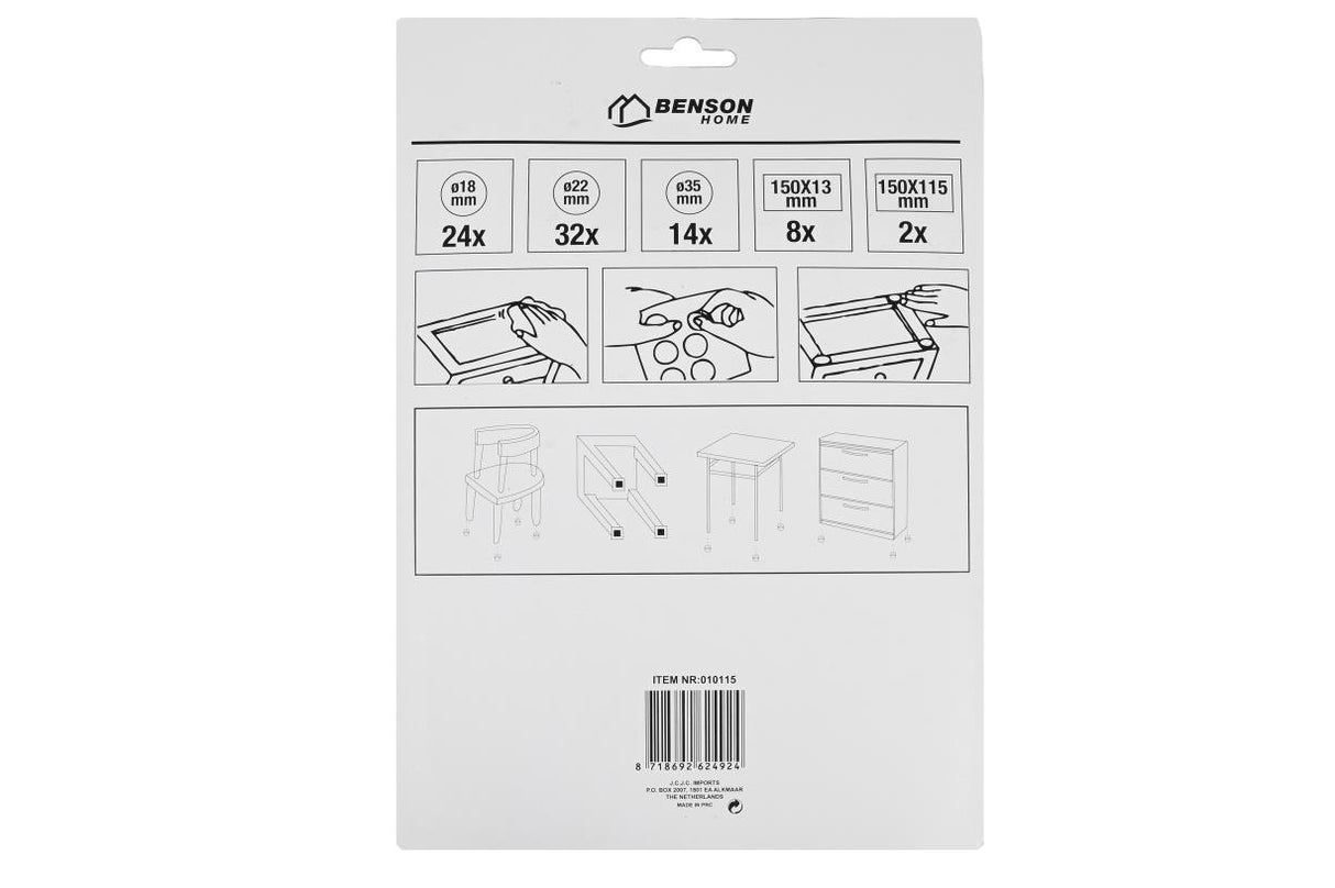 Antikrasvilt set 80 dlg wit