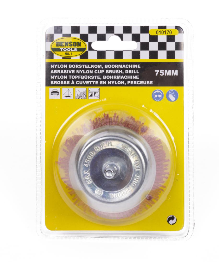 Nylon Topfbürste für Bohrmachine 65 mm