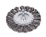 Disque de brosse en acier tordu pour perceuse 100 mm