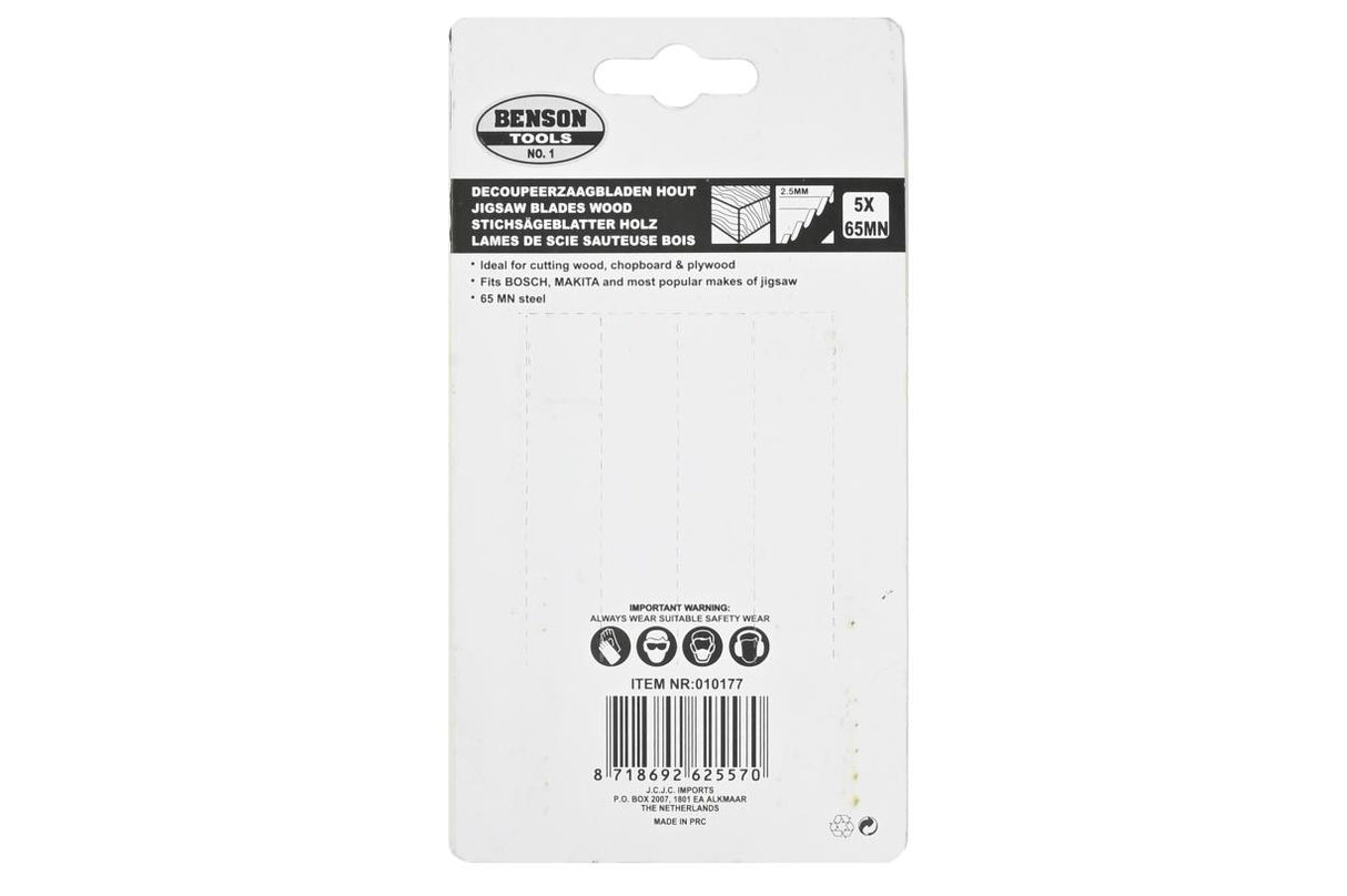 Lames de scie sauteuse 5 pcs bois tige-t