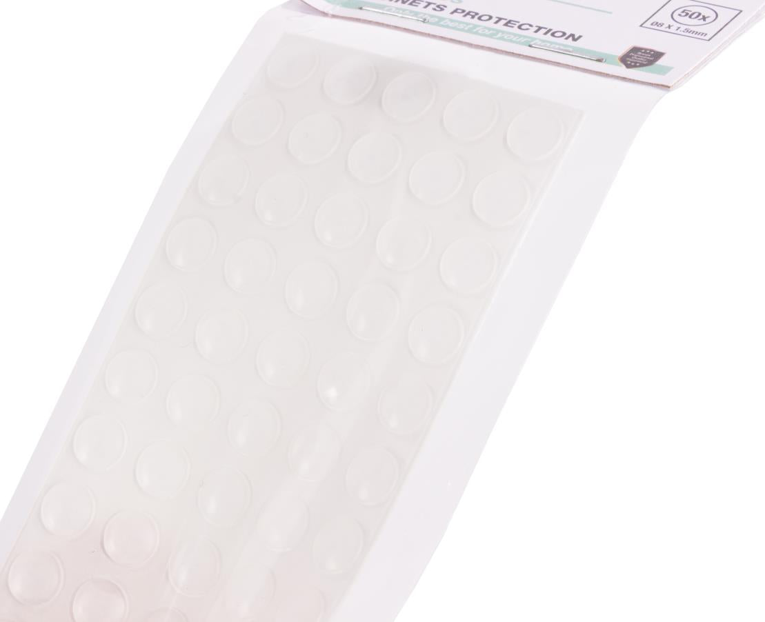 Stootdoppen 50 dlg transparant ø8 x 1.5 mm