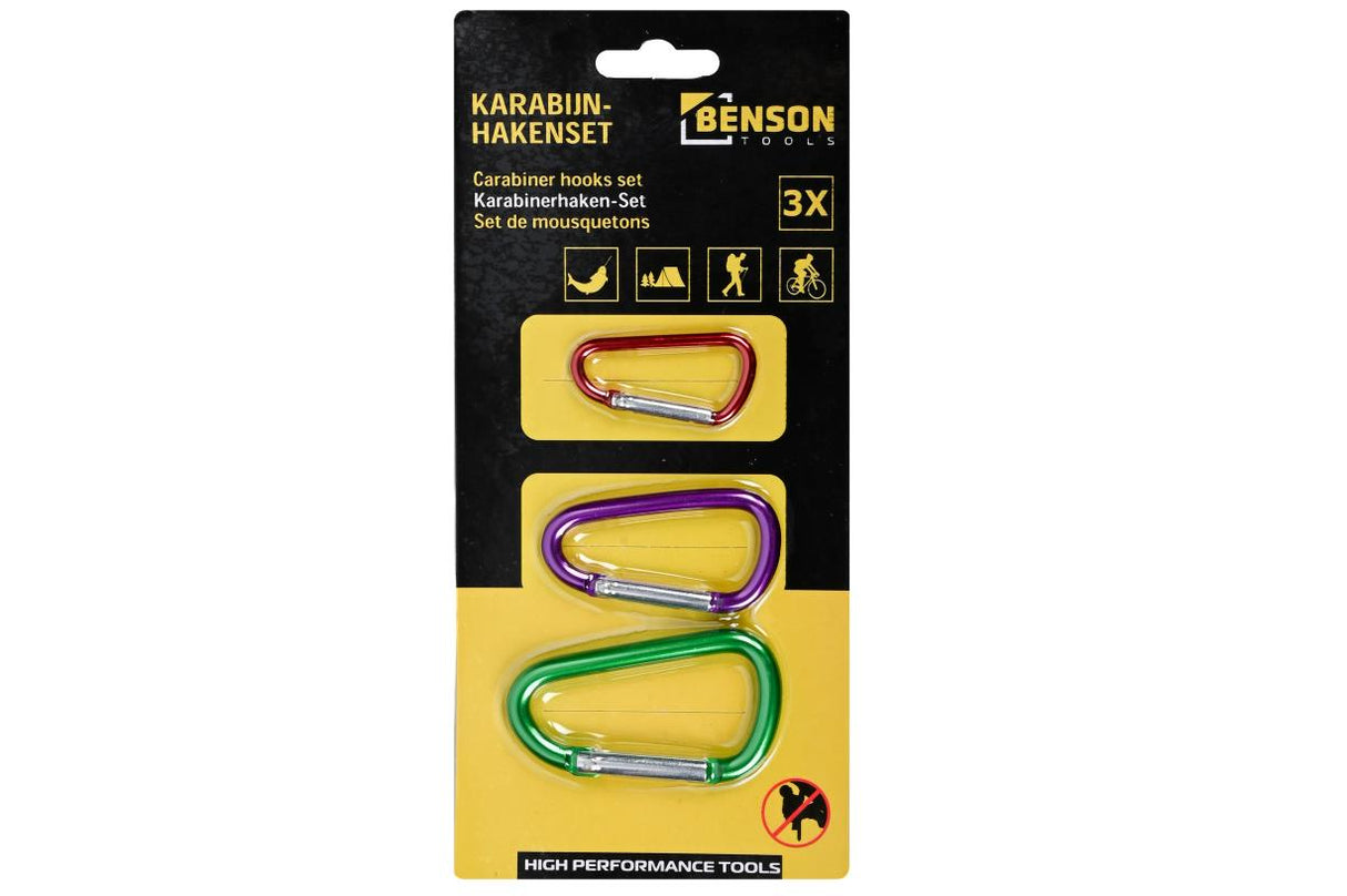 Carabiner hooks set 3 pcs key ring