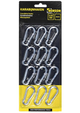Carabiner hooks set 12 pcs 5 x 50 mm