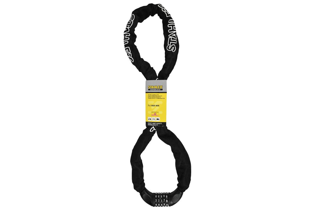 Chain- combination lock Locksy 7 x 1400 mm