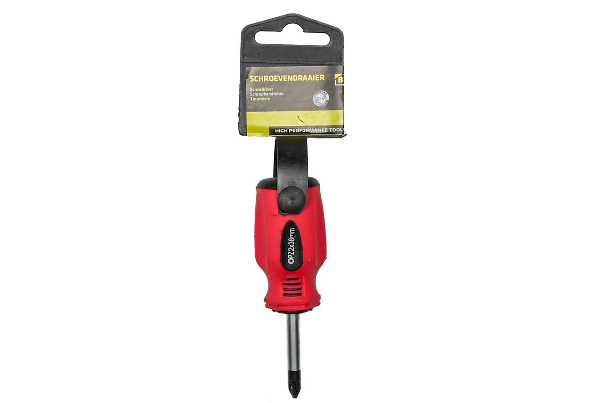 Schroevendraaier pozi PZ2 x 38 rood/zwart Cr-V
